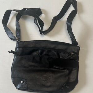 Men's Black Crossbody Shoulder Bag